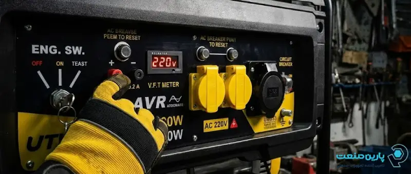 پنل کاربری موتور برق اتومکس با خروجی صنعتی و نمایشگر دیجیتال